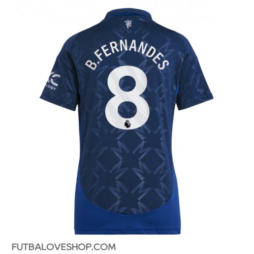 Dres Manchester United Bruno Fernandes #8 Preč pre Ženy 2024-25 Krátky Rukáv